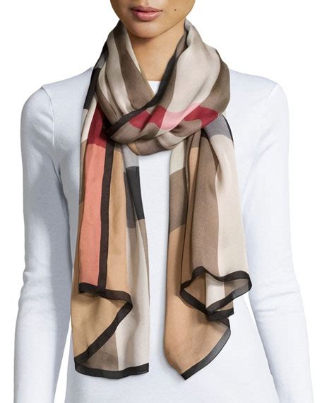 burberry mega check ultra-washed silk scarf camel|Reversible Check Wool Silk Scarf in Camel .